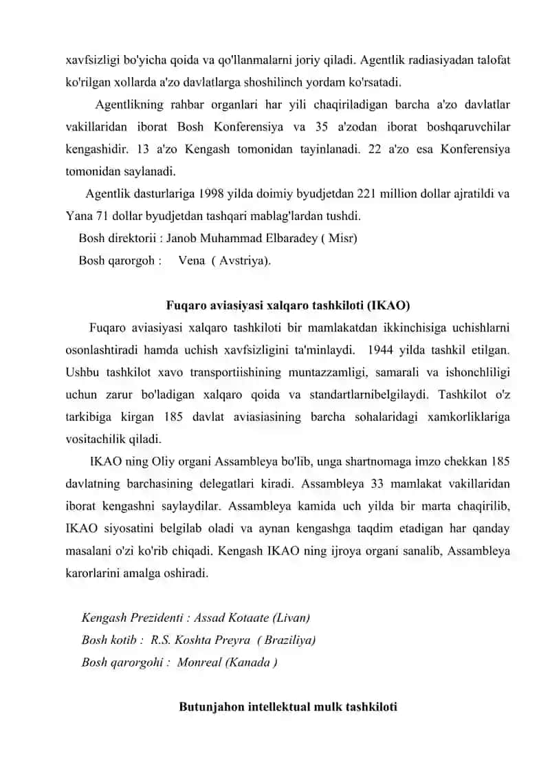 O'zbekistonning BMT muassasalari va dasturlari bilan xamkorligi 3