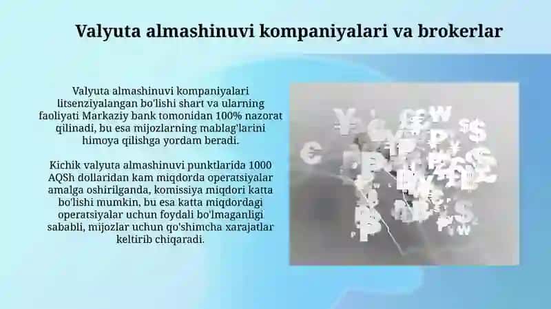 Valyuta birjalari mavzusini o'rganish 3