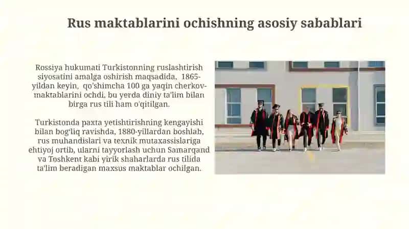 Turkistonda rus-tuzem maktablarining ochilishi 3