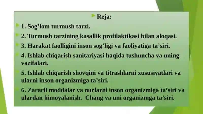 HAYOT FAOLIYATI XAVFSIZLIGI 3