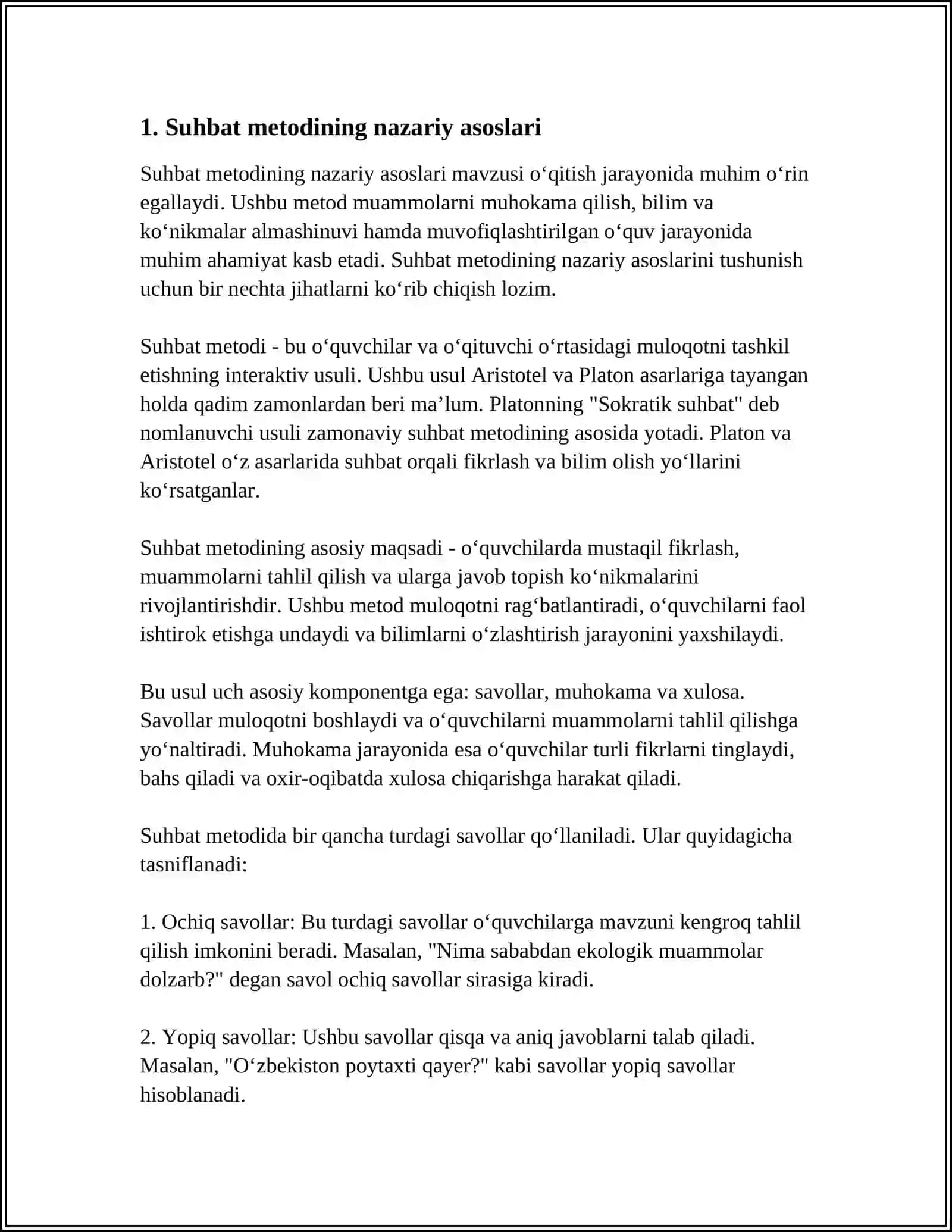 SUHBAT METODI 3