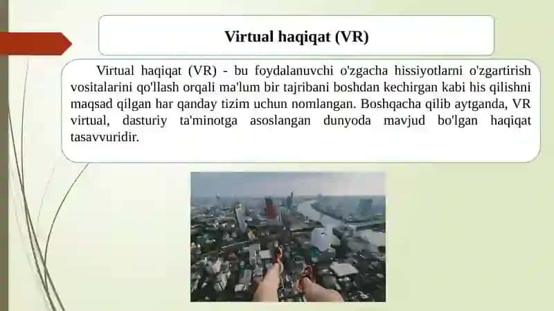 Virtual vaqolikning turlari 3