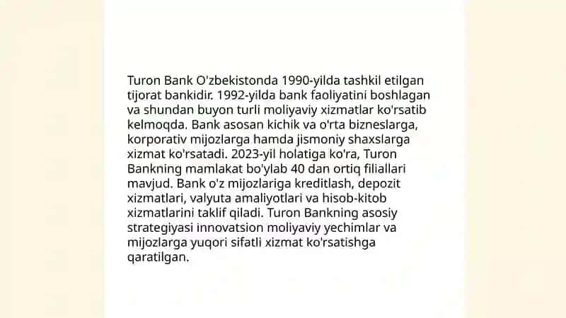 Turon Bank 3