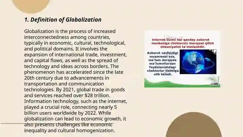 Globalization mavzusiga multimediali taqdimot tayyorlash 3