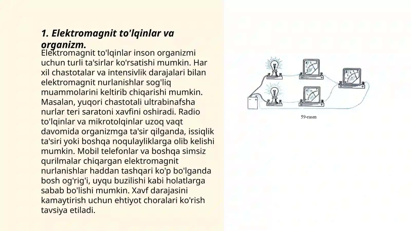 Elektor tokining organizmga taʼsiri 3