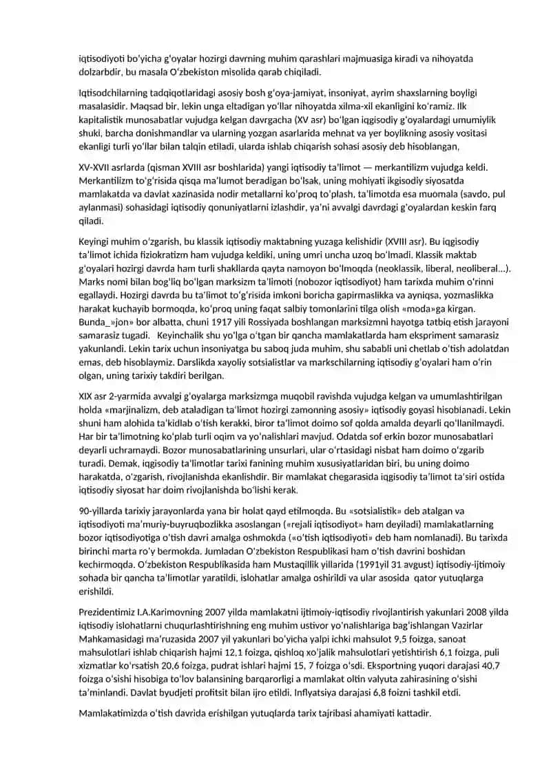 Iqtisodiy ta’limotlar tarixi 3