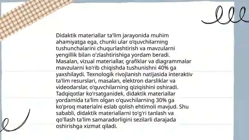 Darslikdagi matnlarni didaktik roli 3
