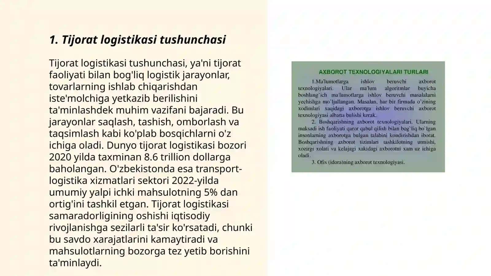 Tijorat logistikasining asosiy tushunchalari 3