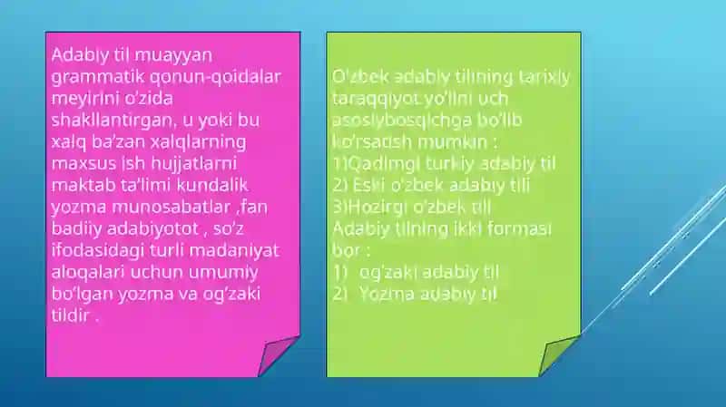O’zbektilining taraqqiyot bosqichlari 3