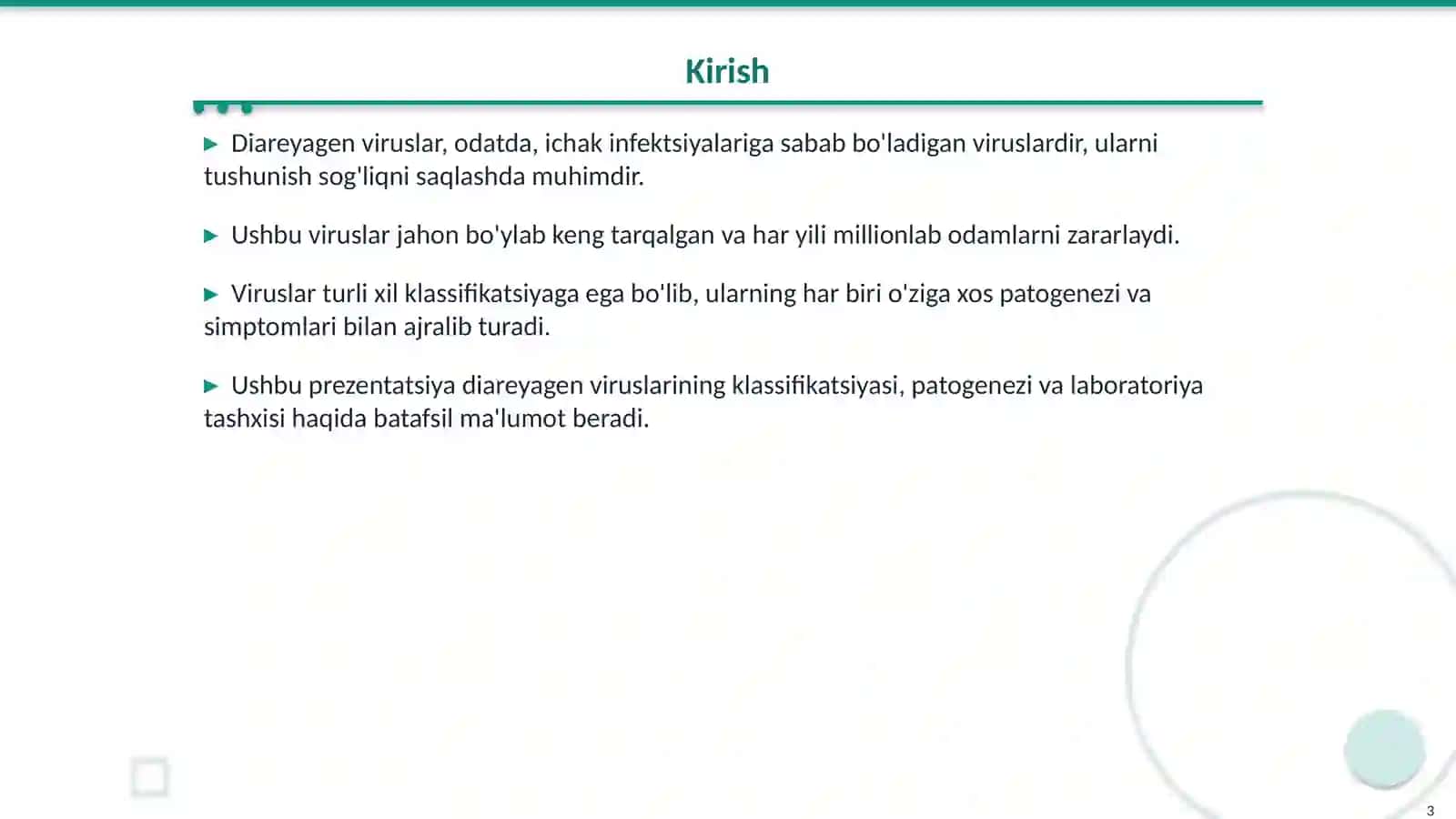 Diareyagen Viruslar: Tahlil va Tushuncha 3