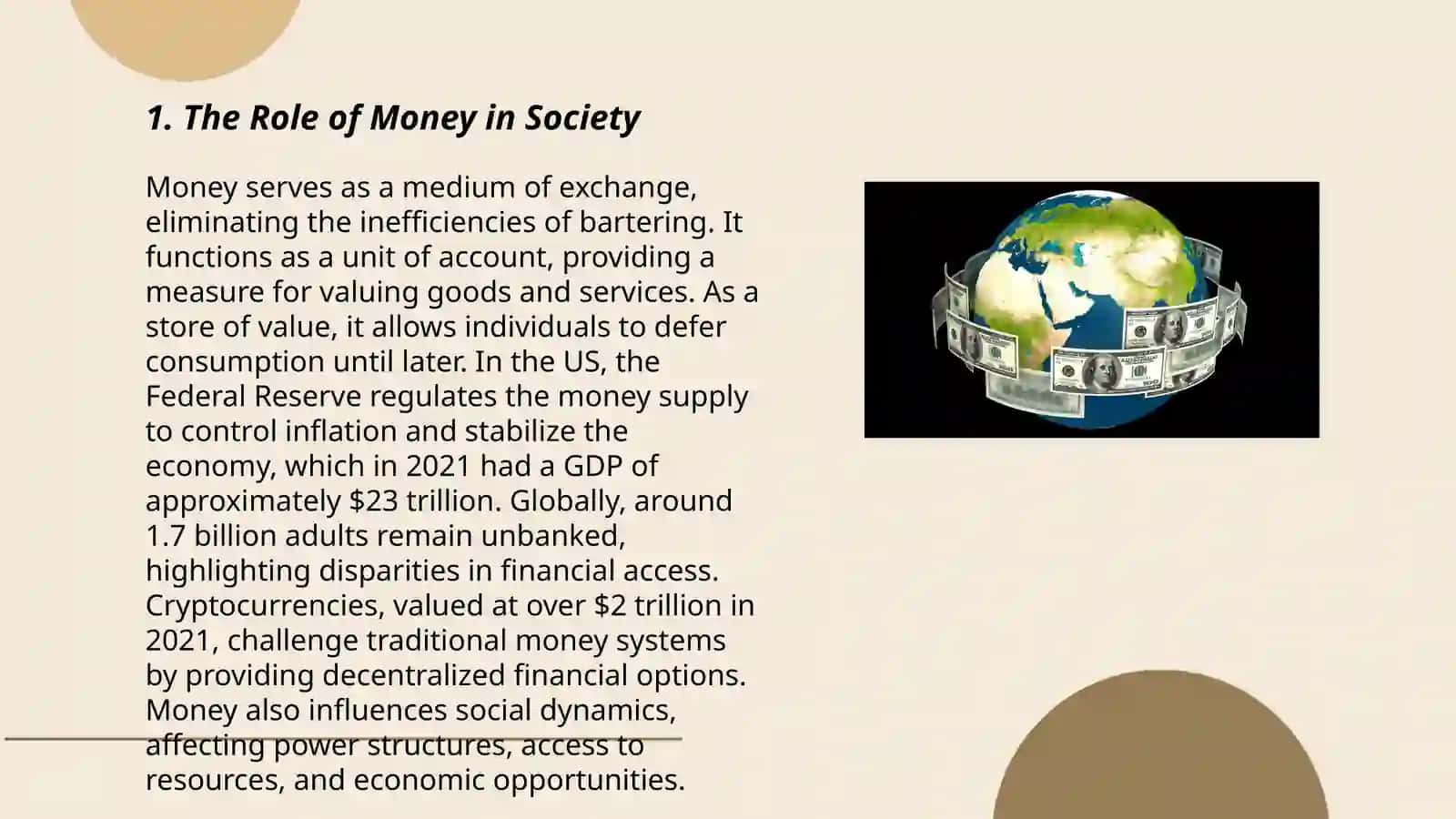 Money in our lives 3