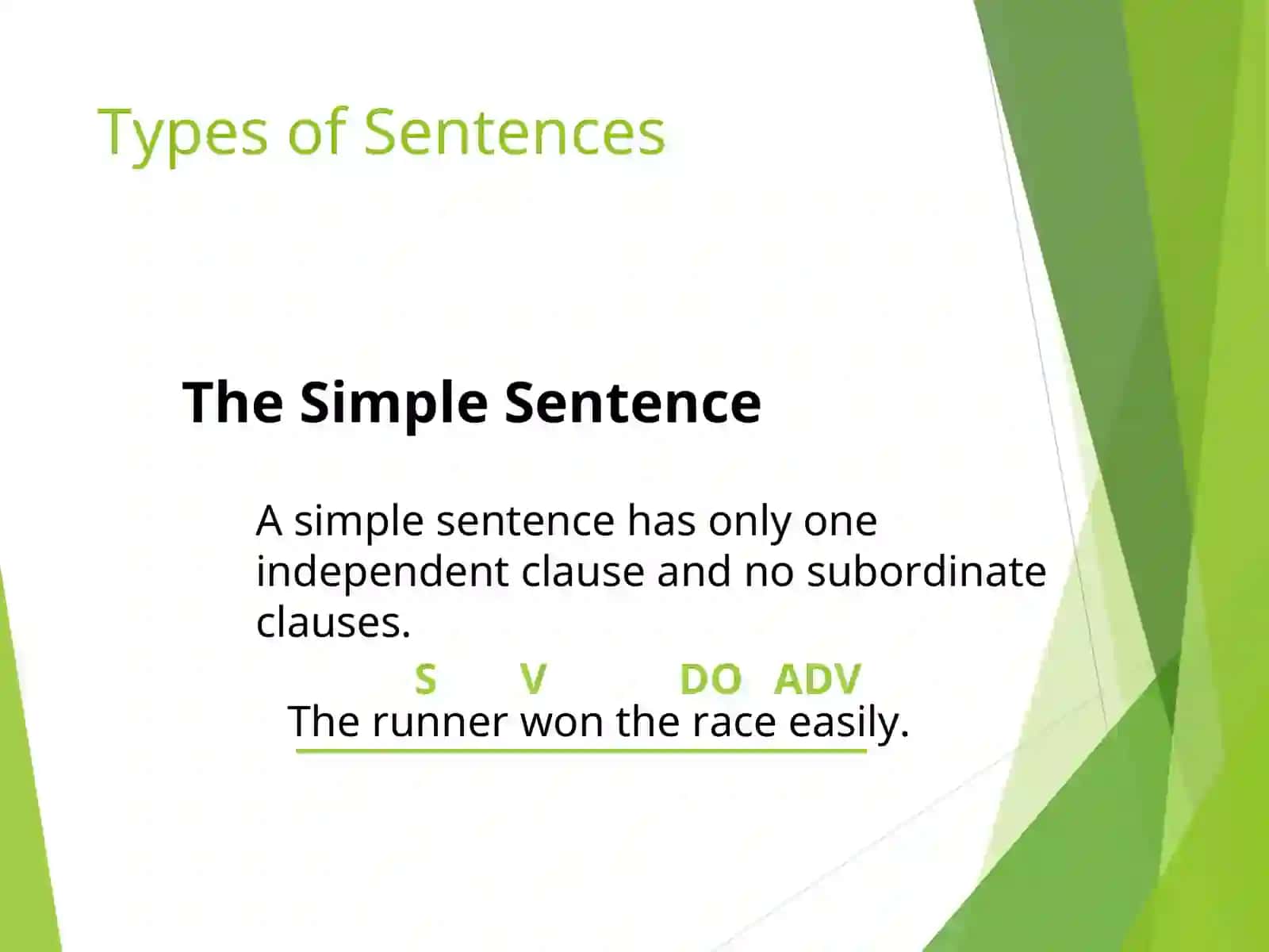 Types of Sentences 3
