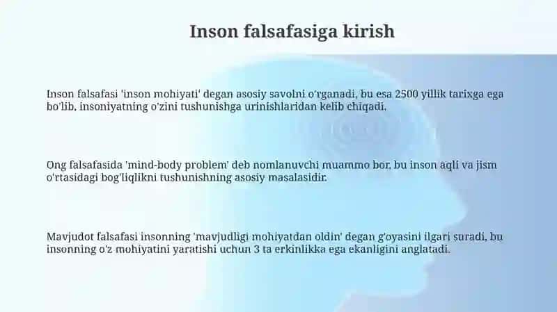 Inson falsafasi 3