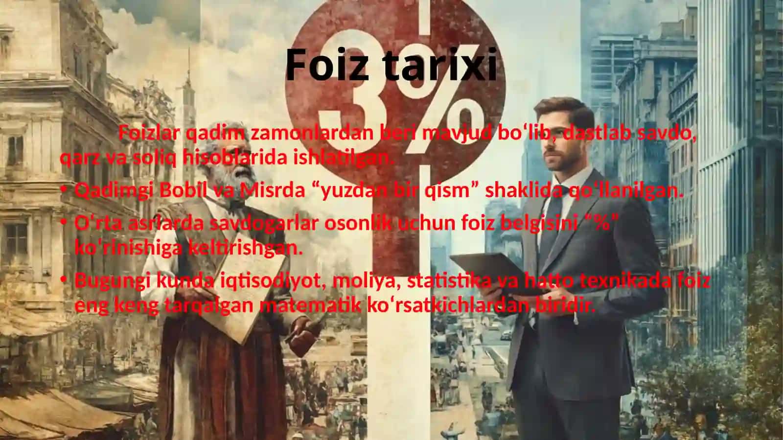Matematika va informatika ni o'qitish metodikasi - foizlar 3