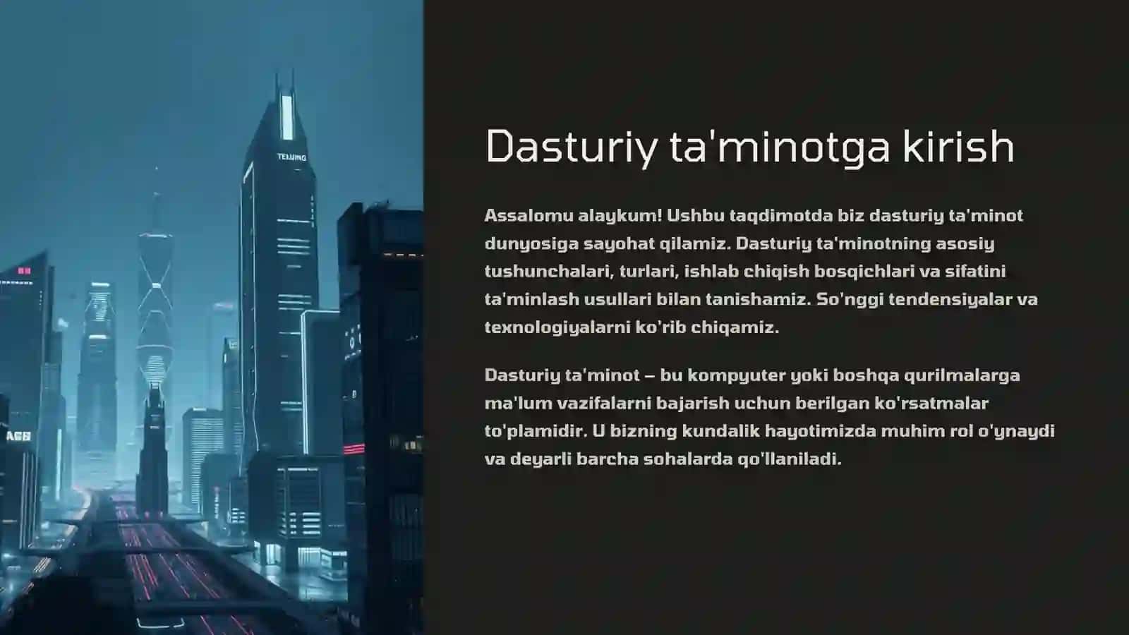 Dasturiy ta'minotning asosiy tushunchalari 3
