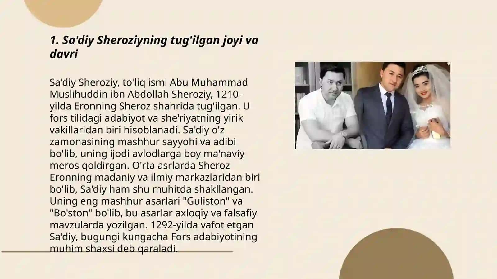 Sa'diy Sheroziy hayoti va ijod yo'li 3