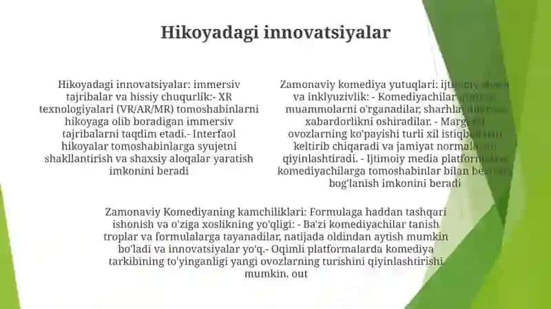 Hozirgi Komediyalarning Yutuq Va Kamchiliklari 3