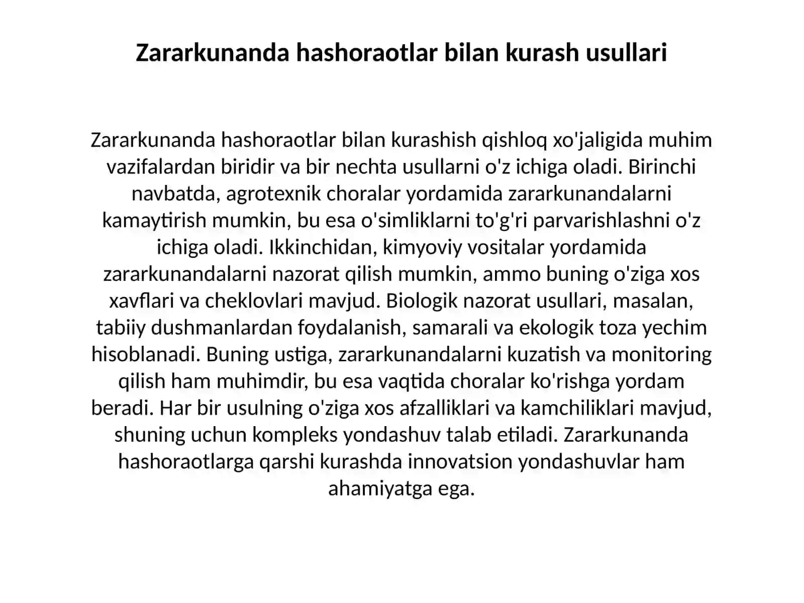 Zararkunanda hashoraotlarining asosiy turlari 3