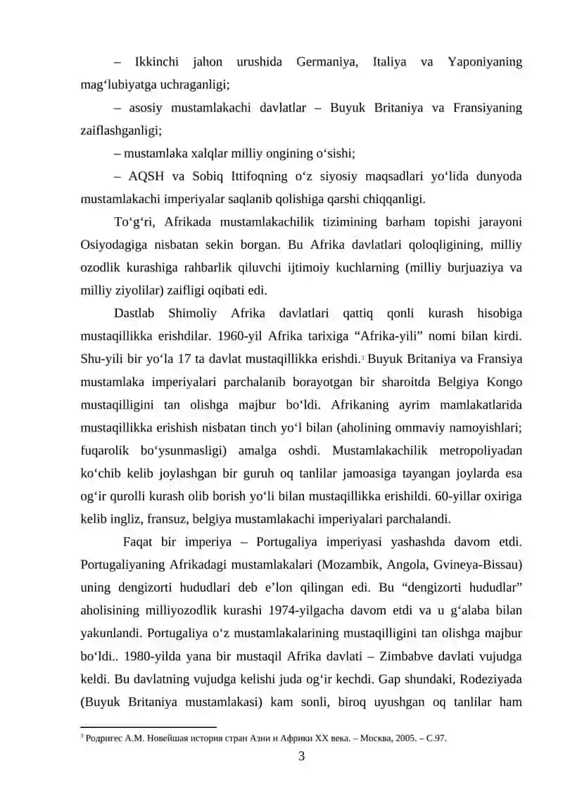 AFRIKA MAMLAKATLARINING MUSTAQILLIKNI QO‘LGA KIRITISHI JARAYONLARI 3