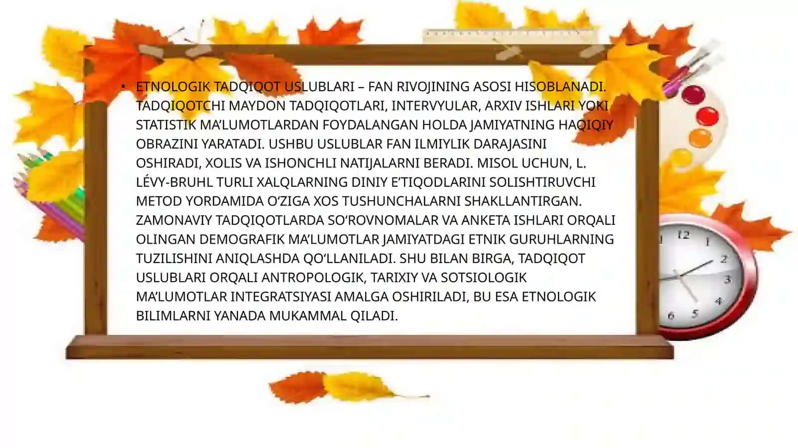 Etnologiya fanining tadqiqot uslublari 3