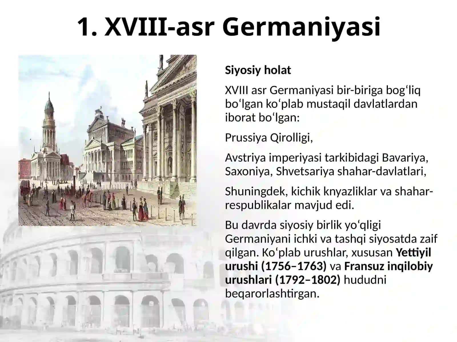 XVIII-asr XIX-asrning 70-yillarida germaniya 3