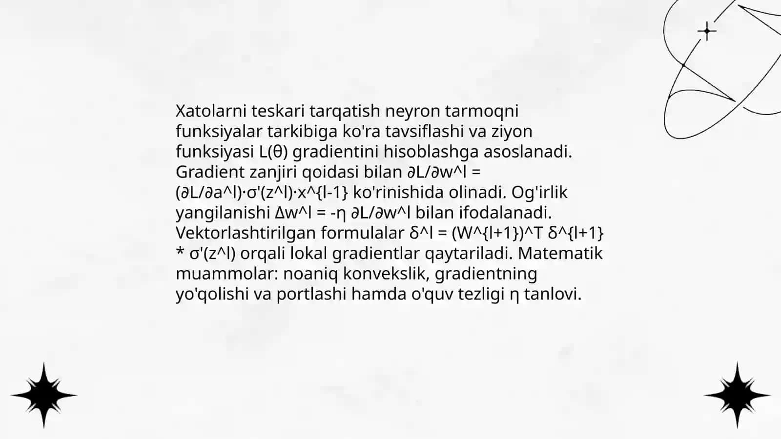 Xatolarni teskari tarqatish usuli 3