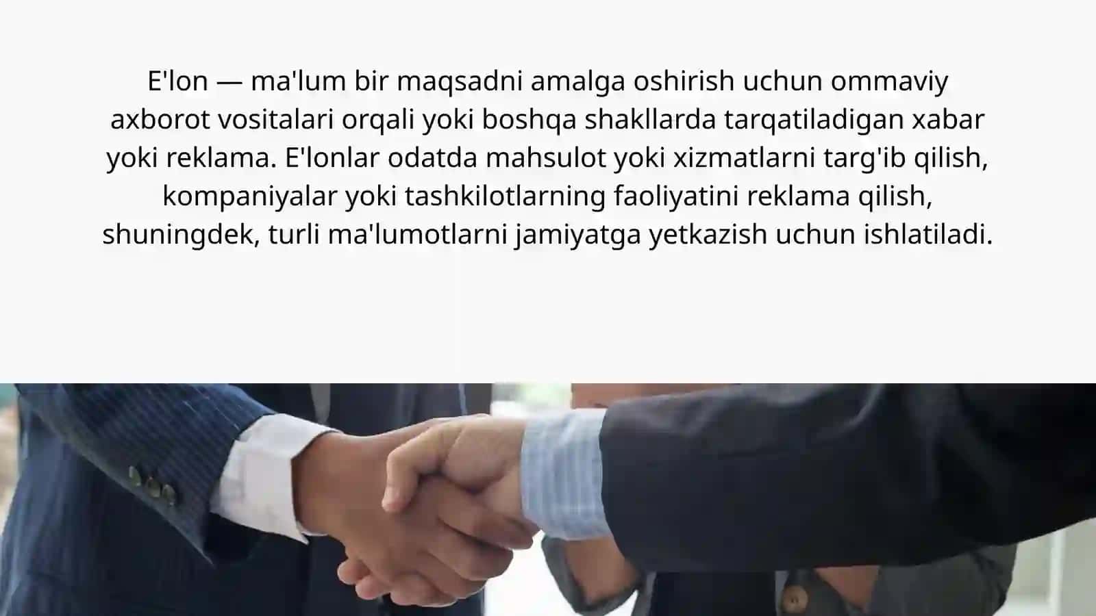 E'LON VA HISOBOT 3