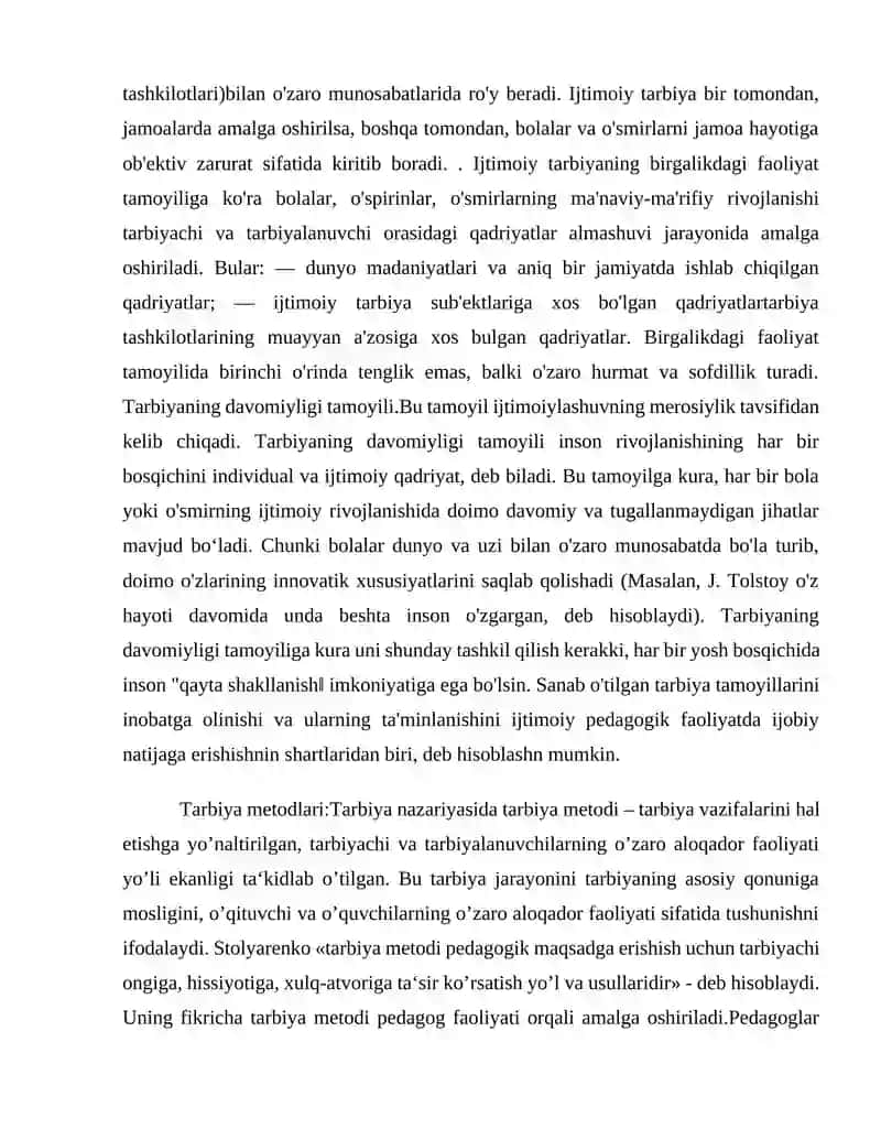 Tarbiya va ijtimoiy tarbiya bosqichlari 3