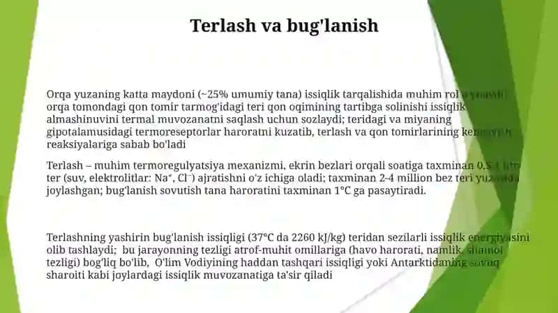 Yer sirti va issiqlik balansi 3