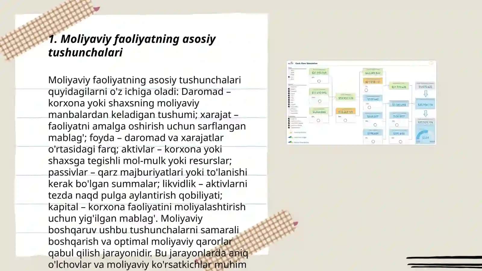 Moliyaviy faoliyat pul oqimlari tarkibi 3