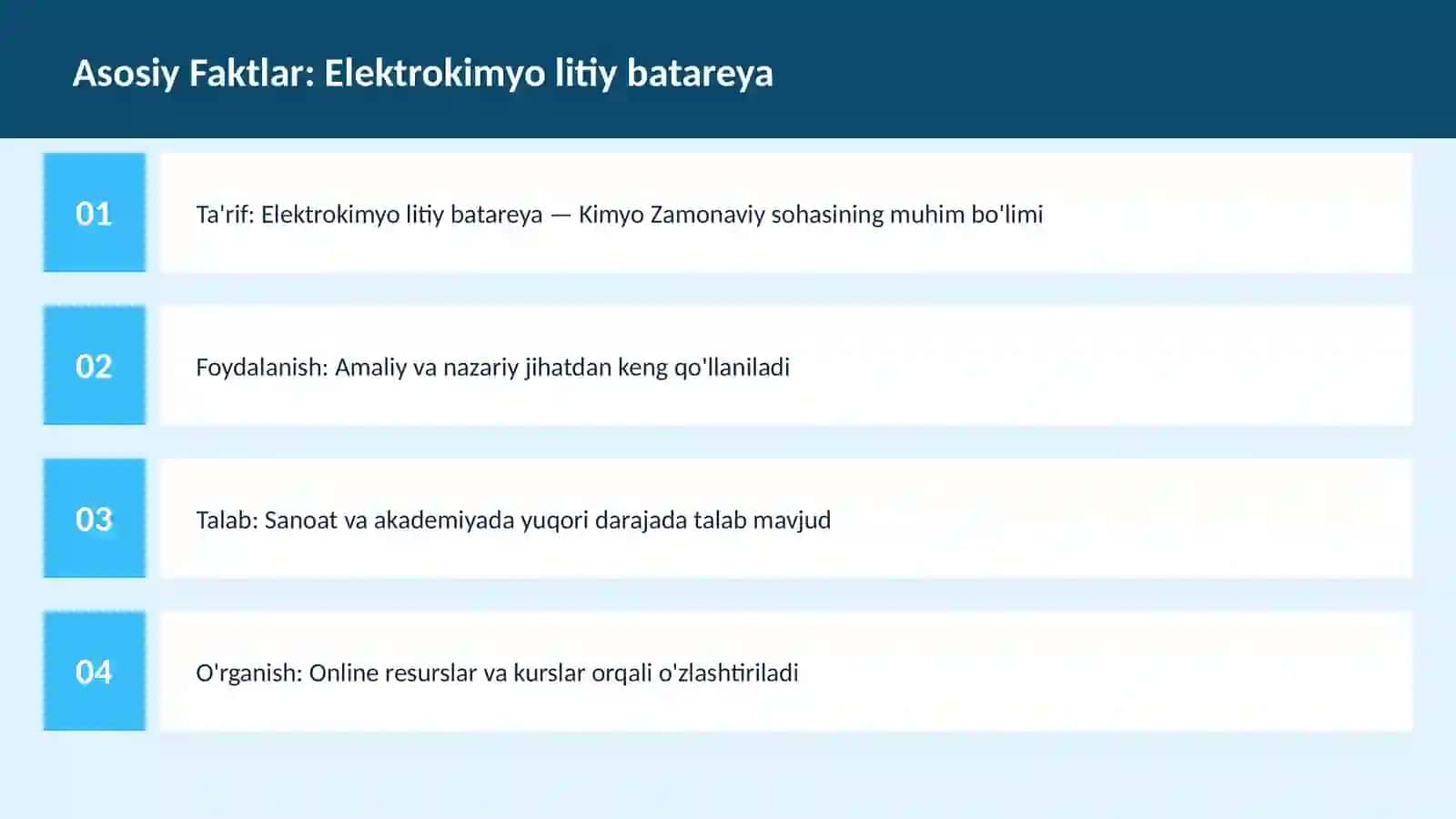 Elektrokimyo litiy batareya 3