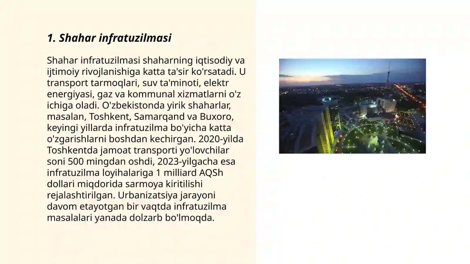 Shahar infratuzilmasi 3