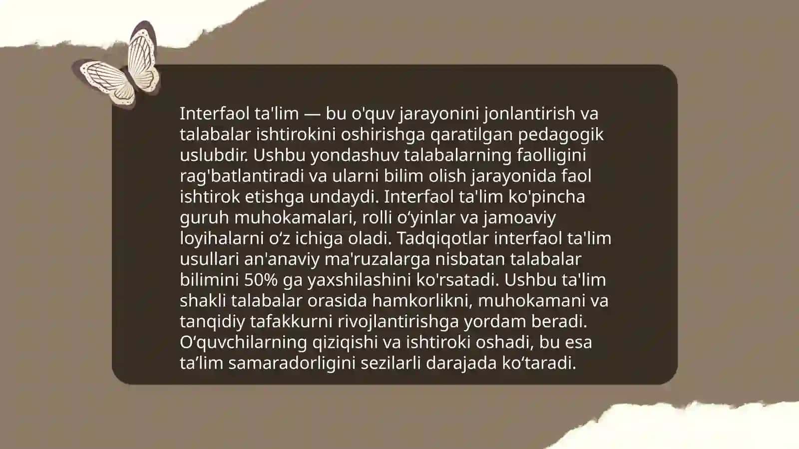 Chet tilini o'rgatishda interfaol ta'limni tashkil etishning didaktikasi va usullari 3