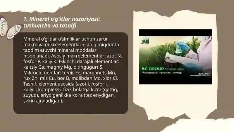 Mineral o‘g‘itlar ishlab chiqarishning nazariy asoslari 3