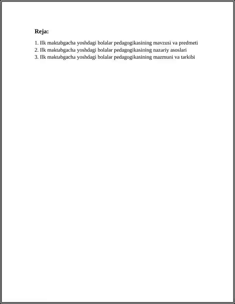 ILK MAKTABGACHA YOSHDAGI BOLALAR PEDAGOGIKASI 3