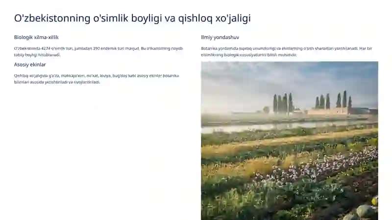 Botanika fanining qishloq xo'jaligidagi ahamiyati 3