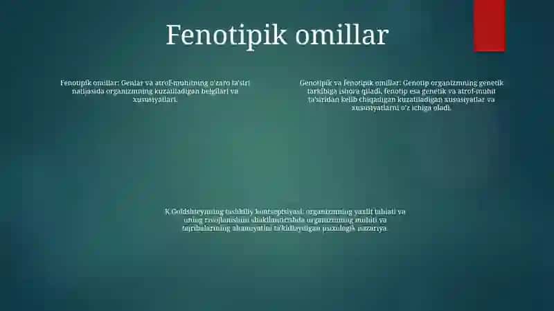 Genetika fanidan taqdimot 3
