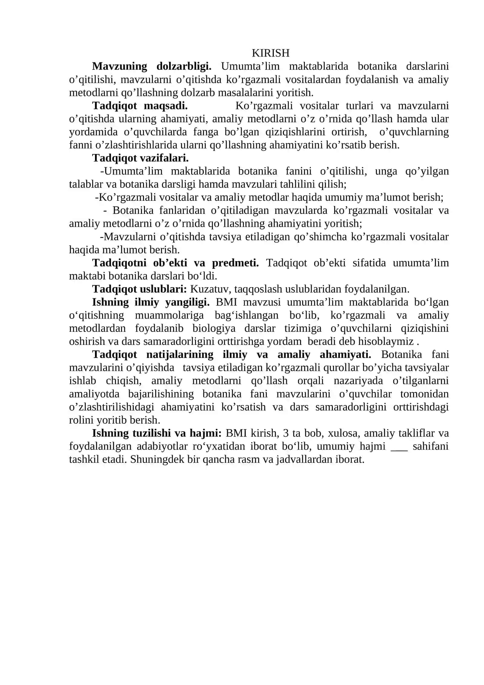 Botanika va uni o`qitish metodikasi 3