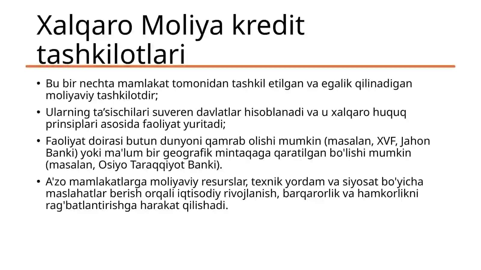 Xalqaro valyuta-kredit va moliya tashkilotlari 3