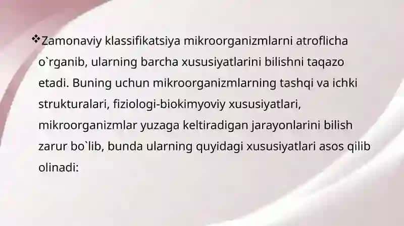 Mikroorganizmlarning zamonaviy klassifikatsiyasi 3