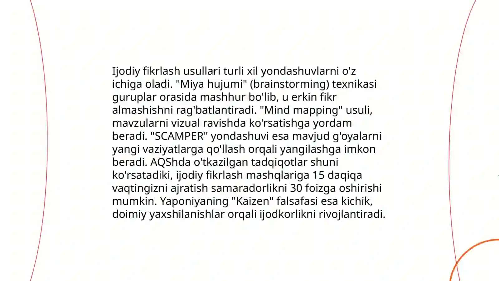 Ijodiy fikrlash usullari 3