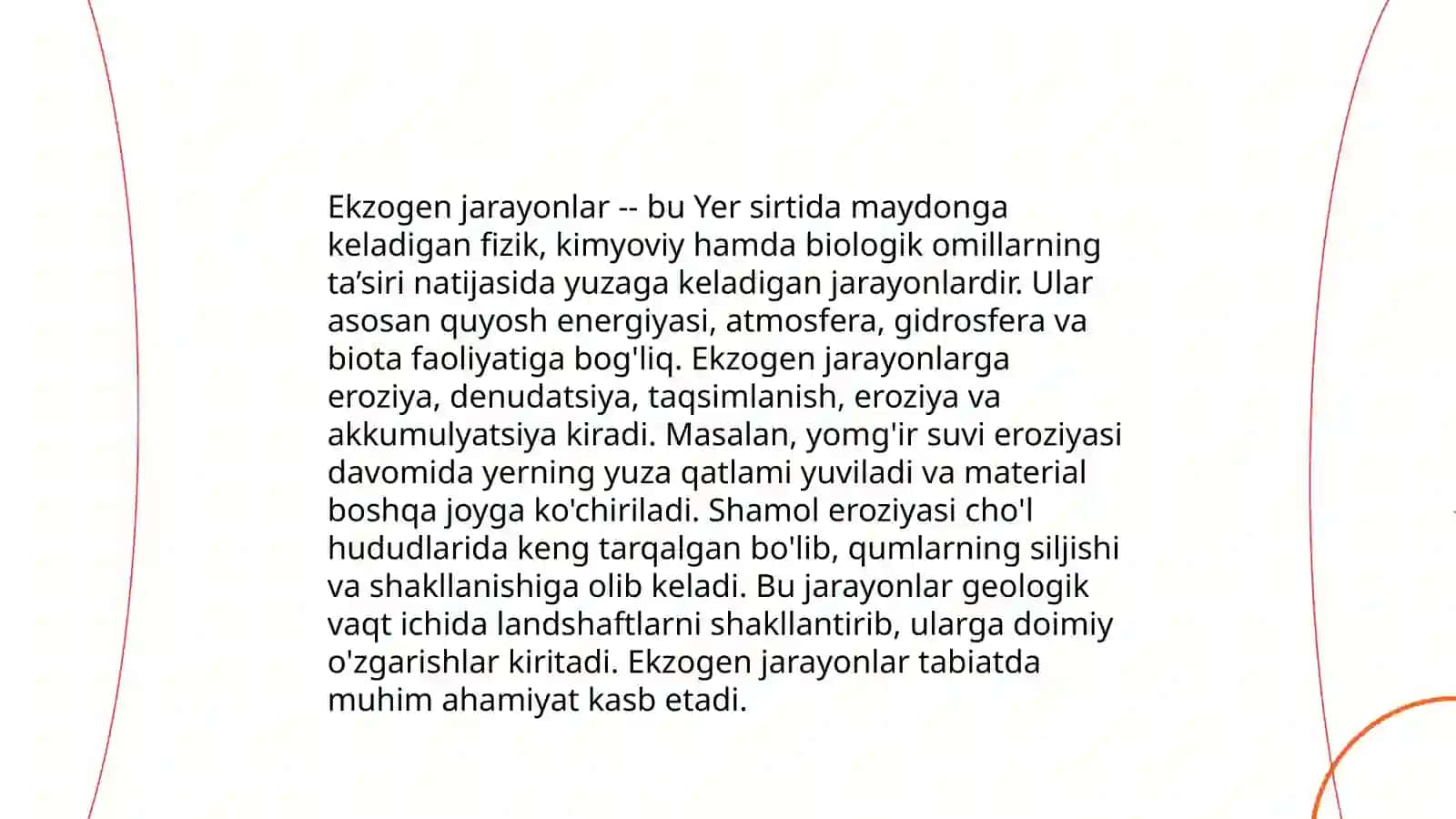 Ekzogen jarayonlar 3