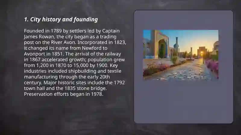 City History and Founding of Avonport 3