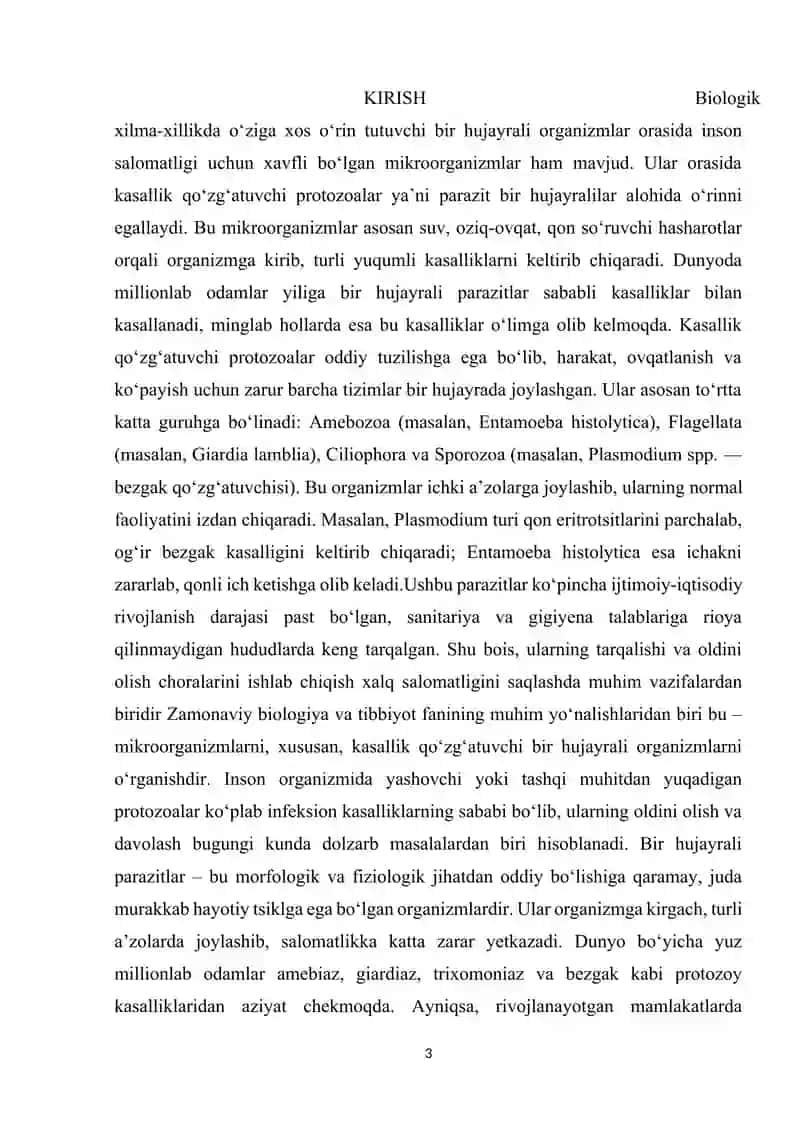 Kasallik qo’zg’atuvchi bir hujayralilar 3