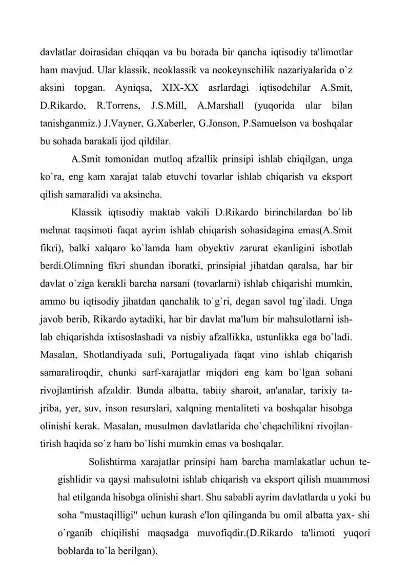 JAHON XO`JALIGI TO`G`RISIDAGI IQTISODIY TA'LIMOTLAR 3