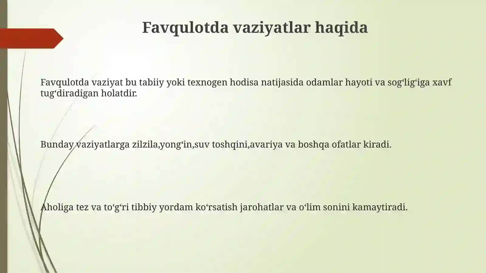 Favqulotda vaziyatlarda aholiga tez tibbiy yordam koʻrsatish 3