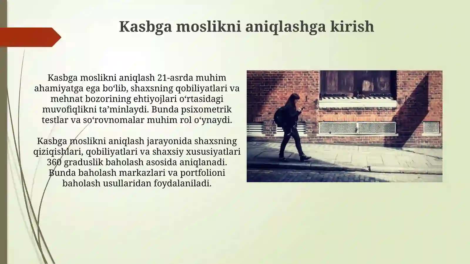 Kasbga yaroqlilikni belgilash va moyillikni belgilash usullari 3