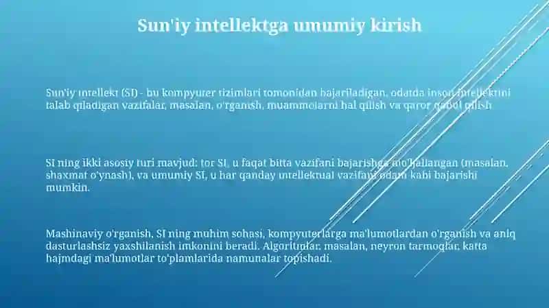 Sun'iy intellekt haqida umumiy tushuncha 3