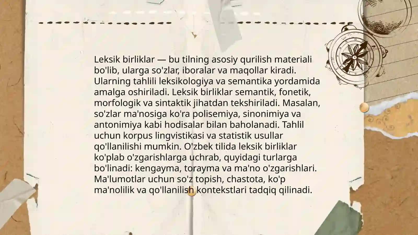 Leksik birliklar va ularning tahlili 3