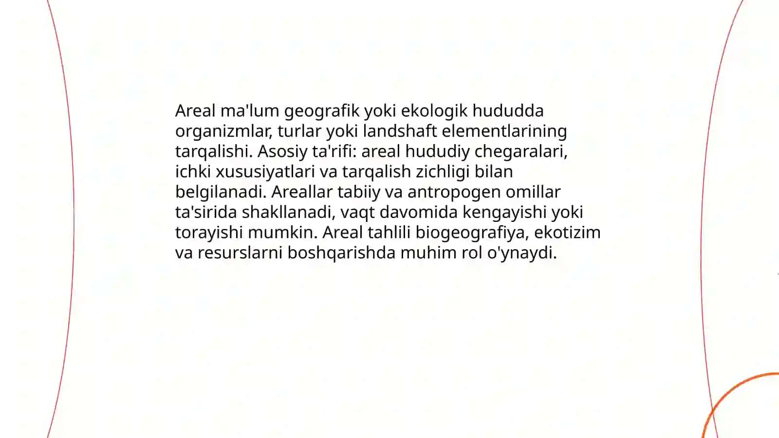 Areallar haqida tushuncha 3